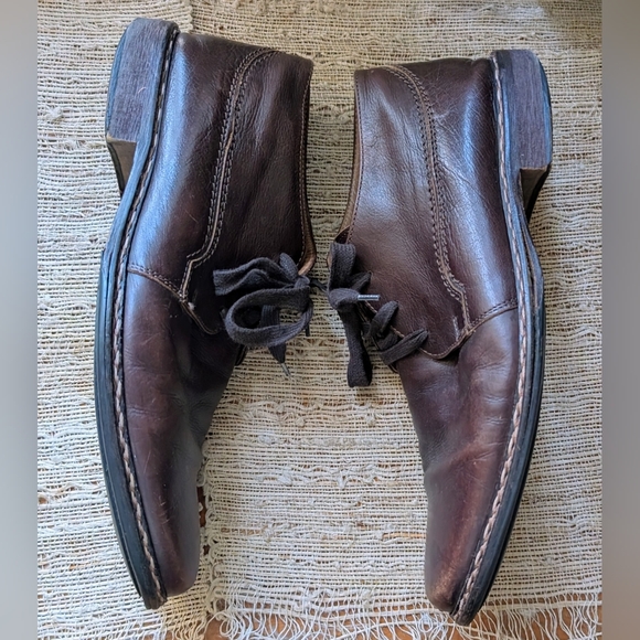 John Varvatos Men's Ankle Leather Chukka Boots w/ Stitching Size 10.5